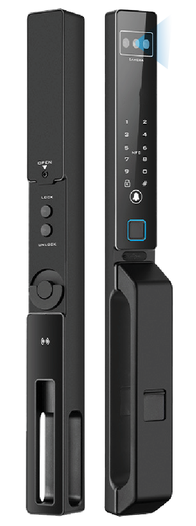 Khóa vân tay cửa nhôm kính HM-5880F Face ID